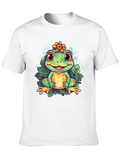 Cute Frog Graphic T-Shirt - Mens Black Tee