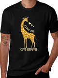Giraffe Love Graphic Tee - Cute & Stylish