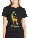 Giraffe Love Graphic Tee - Cute & Stylish