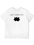 Live Your Life Maple Leaf Black T-Shirt