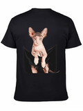 Sphynx Cat Pocket T-Shirt - Quirky Graphic Tee