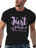 Just Married 30 Years Ago Anniversary T-Shirt