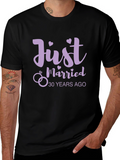 Just Married 30 Years Ago Anniversary T-Shirt