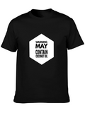 Warning May Contain Coconut Oil Graphic Tee