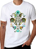 Abstract Floral Design Art Classic Cotton Tee – Unisex Comfort For Any Season