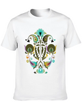 Abstract Floral Design Art Classic Cotton Tee – Unisex Comfort For Any Season