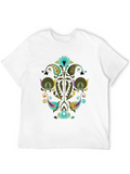 Abstract Floral Design Art Classic Cotton Tee – Unisex Comfort For Any Season