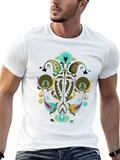 Abstract Floral Design Art Classic Cotton Tee – Unisex Comfort For Any Season