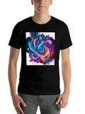 Abstract Holographic Gradient Futuristic Classic Cotton Tee – Unisex Comfort For Any Season
