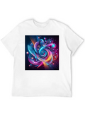 Abstract Holographic Gradient Futuristic Classic Cotton Tee – Unisex Comfort For Any Season