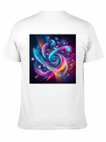 Abstract Holographic Gradient Futuristic Classic Cotton Tee – Unisex Comfort For Any Season