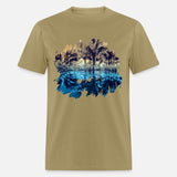 Abstract paradise palm trees on the beach summer g