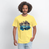 Abstract paradise palm trees on the beach summer g