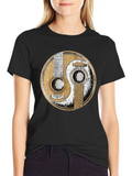 Acoustic Guitars Yin Yang Classic Cotton Tee – Unisex Comfort For Any Season