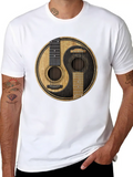 Acoustic Guitars Yin Yang Classic Cotton Tee – Unisex Comfort For Any Season