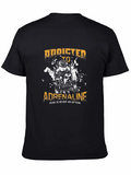 Addicted To Adrenaline Fear Is Never A Option Quad Classic Cotton Tee – Unisex Comfort For Any Season