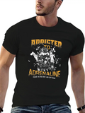 Addicted To Adrenaline Fear Is Never A Option Quad Classic Cotton Tee – Unisex Comfort For Any Season