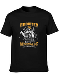 Addicted To Adrenaline Fear Is Never A Option Quad Classic Cotton Tee – Unisex Comfort For Any Season