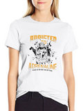 Addicted To Adrenaline Fear Is Never A Option Quad Classic Cotton Tee – Unisex Comfort For Any Season