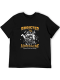 Addicted To Adrenaline Fear Is Never A Option Quad Classic Cotton Tee – Unisex Comfort For Any Season