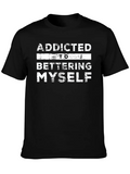 Addicted To Bettering Myself Classic Cotton Tee – Unisex Comfort For Any Season