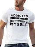 Addicted To Bettering Myself Classic Cotton Tee – Unisex Comfort For Any Season