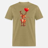 Adorable deer with heart shaped balloon.
