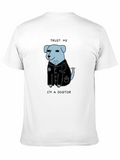 Adorable Sweet Cartoon Dogtor Blue Trust Me Classic Cotton Tee – Unisex Comfort For Any Season