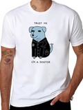 Adorable Sweet Cartoon Dogtor Blue Trust Me Classic Cotton Tee – Unisex Comfort For Any Season