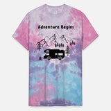 Adventure Begins Camping-car Mountain Forest Stars