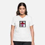 AI Generated Art- Stained Glass of Cross in Red