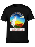 Alonely Cat T-shirt Classic Cotton Tee – Unisex Comfort For Any Season