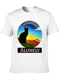 Alonely Cat T-shirt Classic Cotton Tee – Unisex Comfort For Any Season