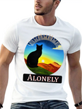Alonely Cat T-shirt Classic Cotton Tee – Unisex Comfort For Any Season
