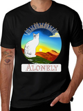 Alonely Cat T-shirt Classic Cotton Tee – Unisex Comfort For Any Season