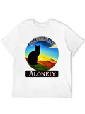 Alonely Cat T-shirt Classic Cotton Tee – Unisex Comfort For Any Season
