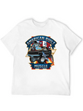 American Built Muscle - Classic Muscle Car Cartoon Classic Cotton Tee – Unisex Comfort For Any Season