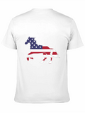 American Flag Horse Happy 4th Of July Classic Cotton Tee – Unisex Comfort For Any Season