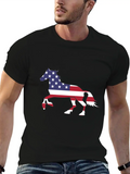 American Flag Horse Happy 4th Of July Classic Cotton Tee – Unisex Comfort For Any Season