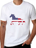 American Flag Horse Happy 4th Of July Classic Cotton Tee – Unisex Comfort For Any Season