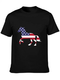American Flag Horse Happy 4th Of July Classic Cotton Tee – Unisex Comfort For Any Season