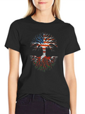American Grown Welsh Roots Weles Flag Usa Flag Classic Cotton Tee – Unisex Comfort For Any Season