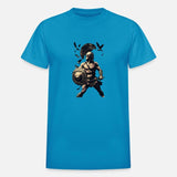 Ancient Warrior In Combat Pose Surrounded By Birds