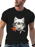 Animal Romantic Wolf Classic Cotton Tee – Unisex Comfort For Any Season