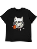 Animal Romantic Wolf Classic Cotton Tee – Unisex Comfort For Any Season