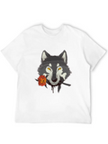 Animal Romantic Wolf Classic Cotton Tee – Unisex Comfort For Any Season