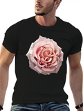 Anime Pink Rose Flower Classic Cotton Tee – Unisex Comfort For Any Season