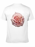 Anime Pink Rose Flower Classic Cotton Tee – Unisex Comfort For Any Season