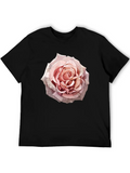 Anime Pink Rose Flower Classic Cotton Tee – Unisex Comfort For Any Season