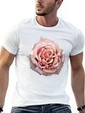 Anime Pink Rose Flower Classic Cotton Tee – Unisex Comfort For Any Season